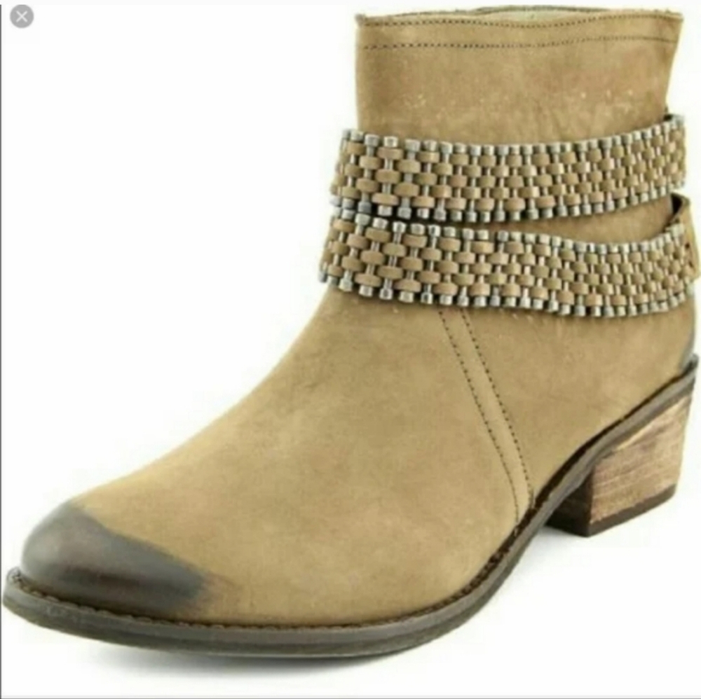 Matisse Plate Suede Harness Brown Moto Boots